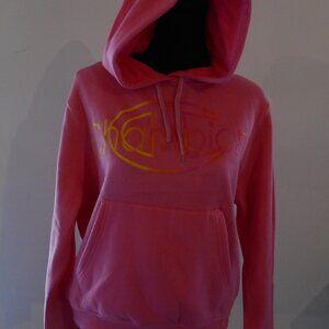 AUTHENTIC CHAMPION PINK HOODED PULL OVER SWEATSHIRT LARGE